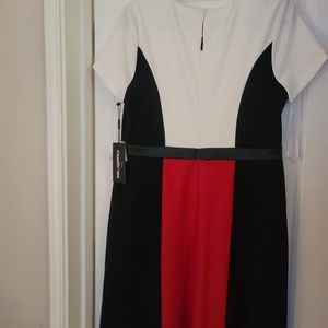 Karl Lagerfeld Paris Colorblock Sleeveless Sheath Dress